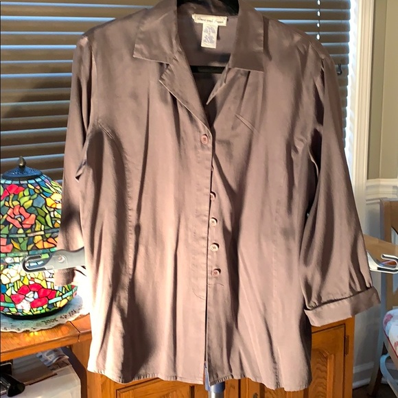 Anna and Frank Silk/Spandex Blouse Size Medium EUC - Picture 2 of 5